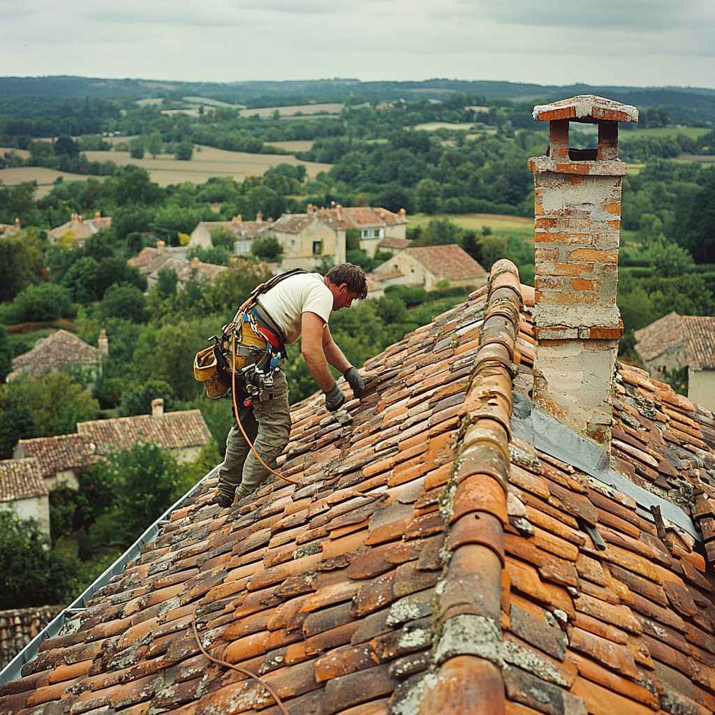 Roof repair following a storm in Jarrettsville (MD)